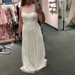 Ivory David’s Bridal bridesmaid dress